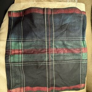 Plaid Pattern Pillow Cover - Black, Red, Green (set of 2)